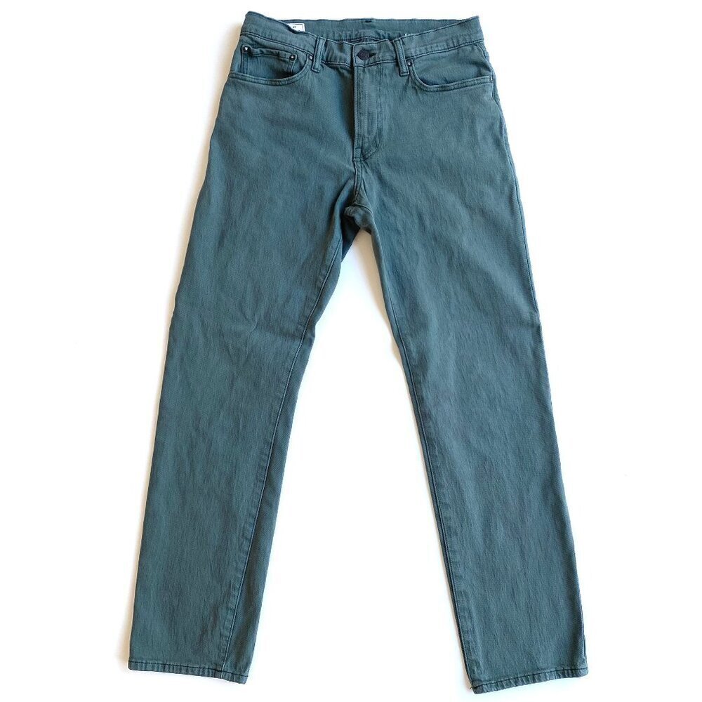 Gap Mens Bistro Green GapFlex Straight Fit Jeans 31x32